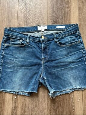 FRAME Denim Distressed Blue Jean Shorts size 29